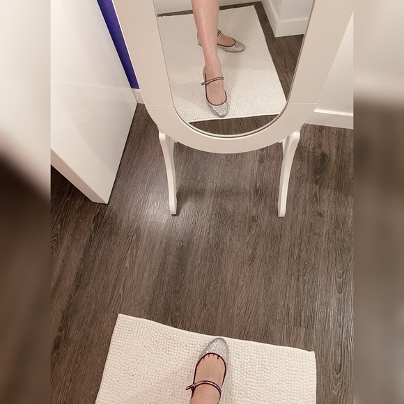 Miu Miu 40 Glitter Mary Jane Flats - Picture 6 of 7